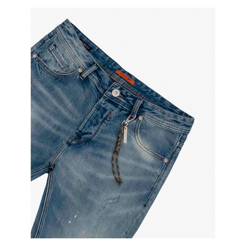 Men's regular slim fit jeans Gianni Lupo (GL125F-BLUE)