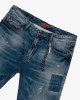 Παντελόνι ανδρικό με φερμουάρ σε slim γραμμή Gianni Lupo (GL824Y-BLUE)