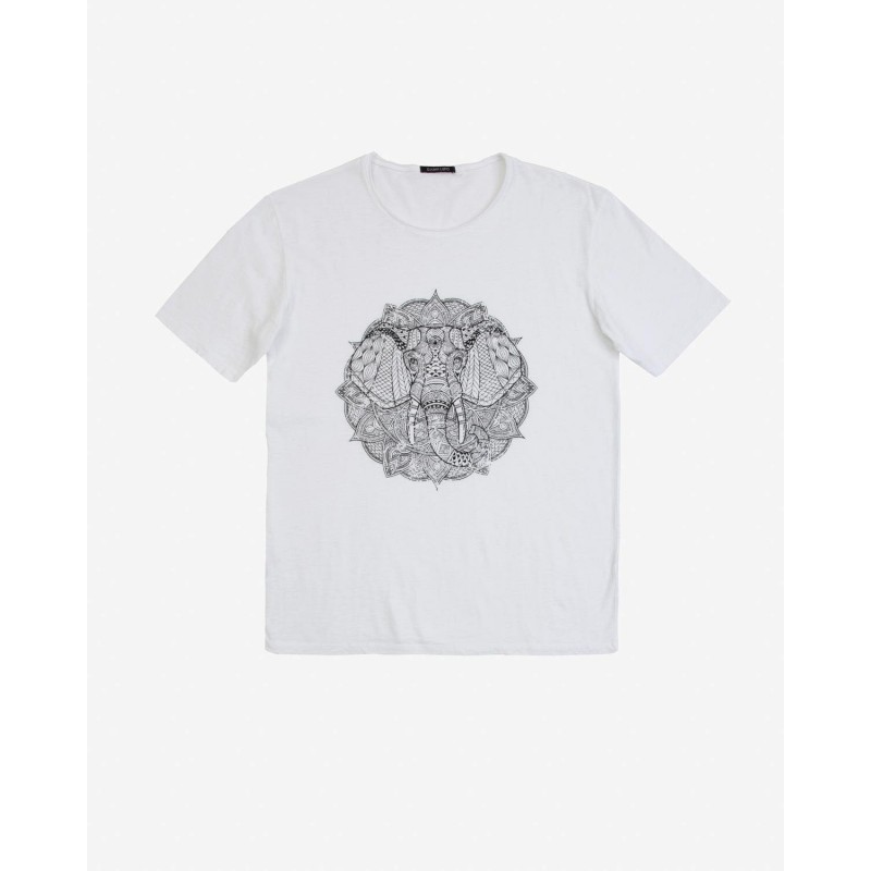 Men's T-shirt with a round neckline Gianni Lupo (MP105301-WHITE)