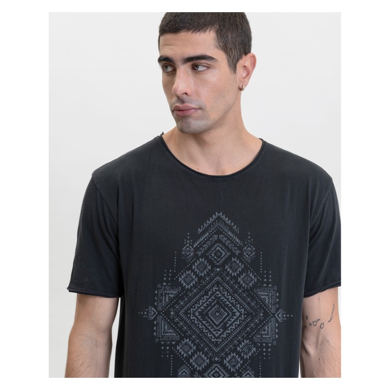 Men's T-shirt with a round neckline Gianni Lupo (MP107303-BLACK)