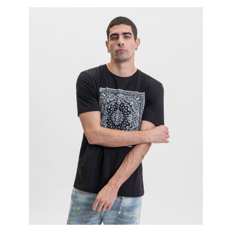 Men's T-shirt with a round neckline Gianni Lupo (MP96304-BLACK)