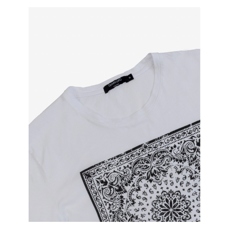 Men's T-shirt with a round neckline Gianni Lupo (MP96304-WHITE)