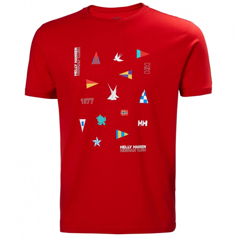 Men's T-shirt with a round neckline Helly Hansen (34222-162-RED)