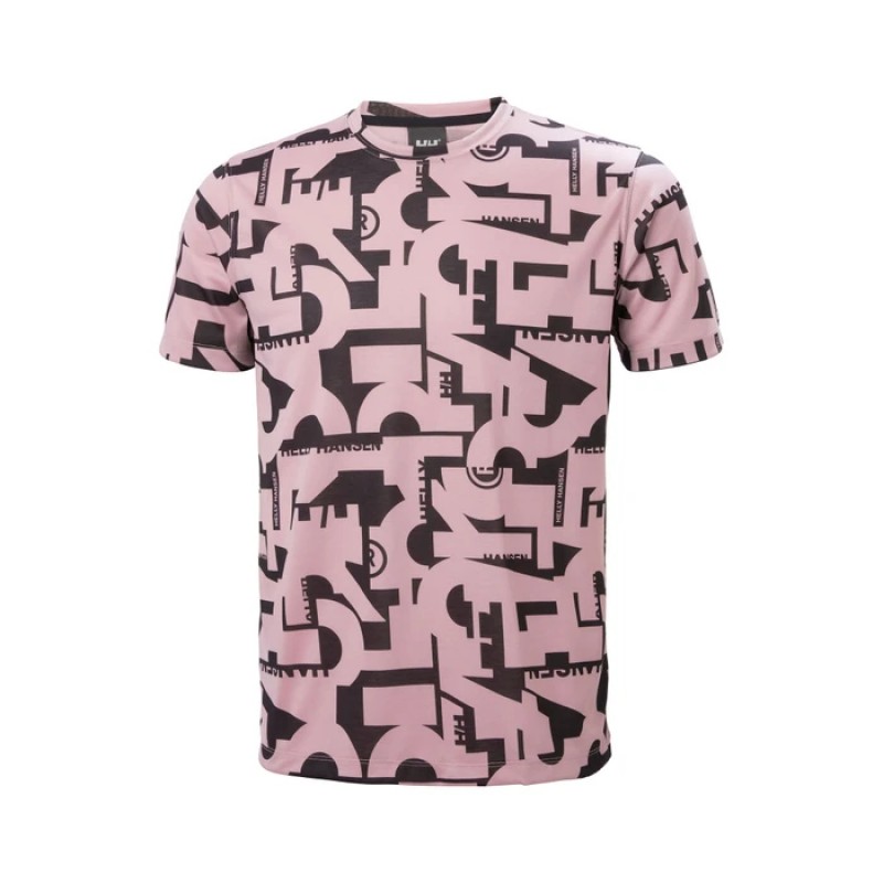 Men's T-shirt with a round neckline Helly Hansen (53704-091-URBAN-PINK)