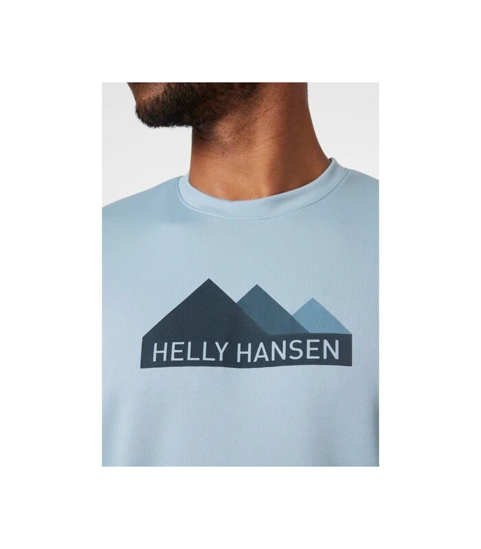 Men's T-shirt with a round neckline Helly Hansen (63088-555-DUSTY-BLUE)