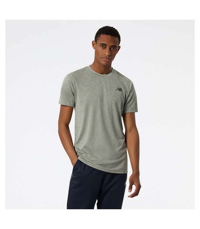 Men's T-shirt with a round neckline New Balance (MT11095-OLH-OLIVE)