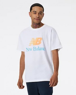 Men's T-shirt with a round neckline New Balance (MT21529-WT-WHITE)