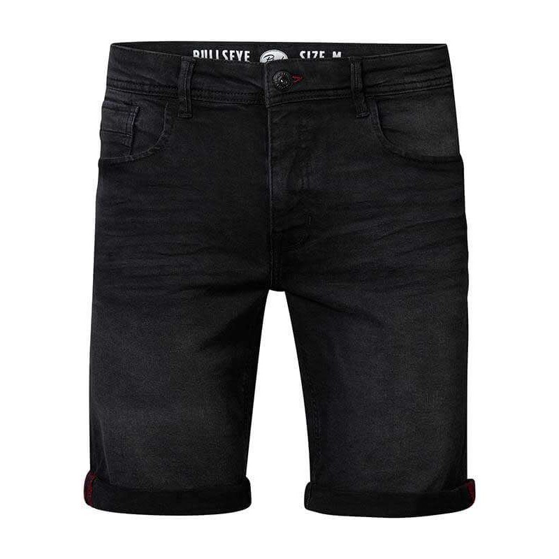 Petrol Industries men's denim shorts with zipper (M-1020-SHO002-9705-BLACK-STONE)