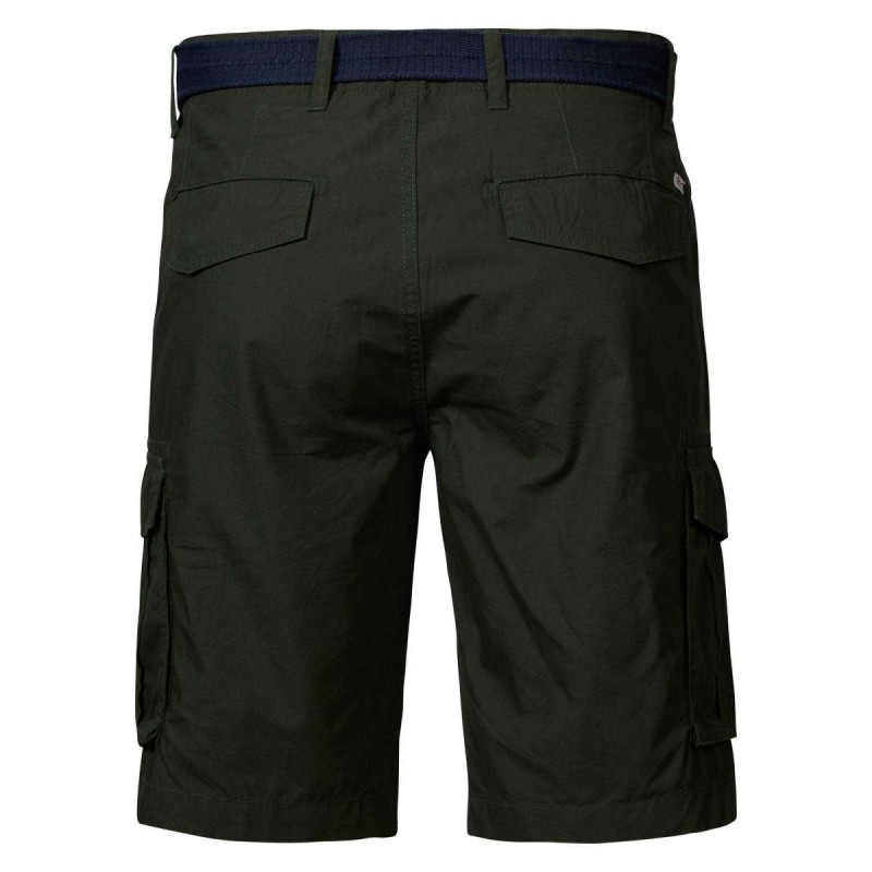 Petrol Industries men's cargo shorts with zipper and belt (M-1020-SHO500-6143-FOREST-NIGHT-GREEN)