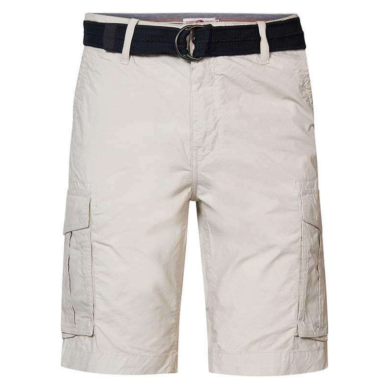 Petrol Industries men's cargo shorts with zipper and belt (M-1020-SHO500-8011-ANTARTIKA-ECRU)