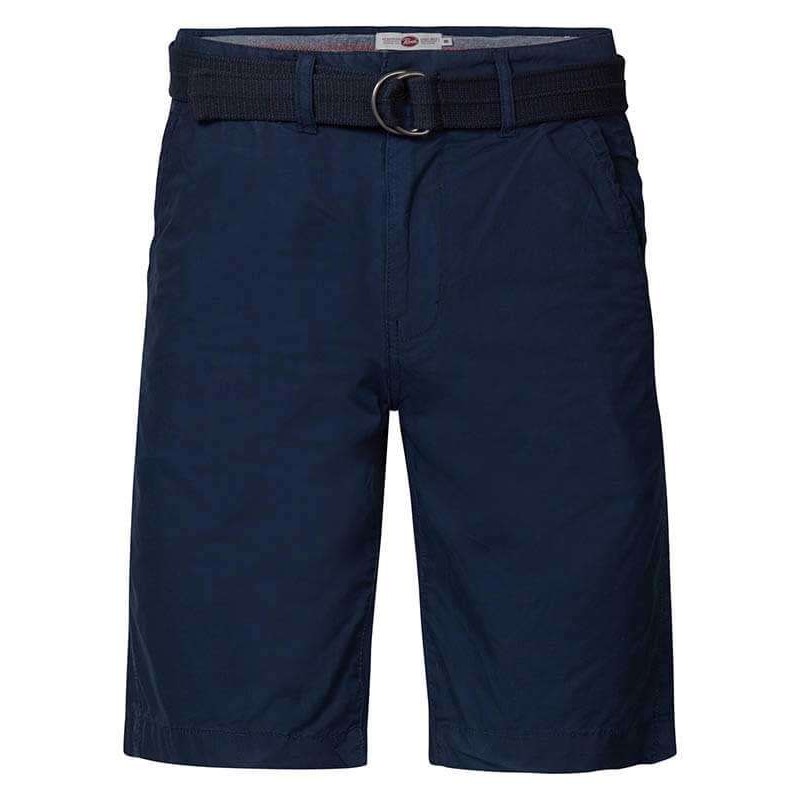 Petrol Industries men's chinos  shorts with zipper and belt (M-1020-SHO501-5152-MIDNIGHT-NAVY)