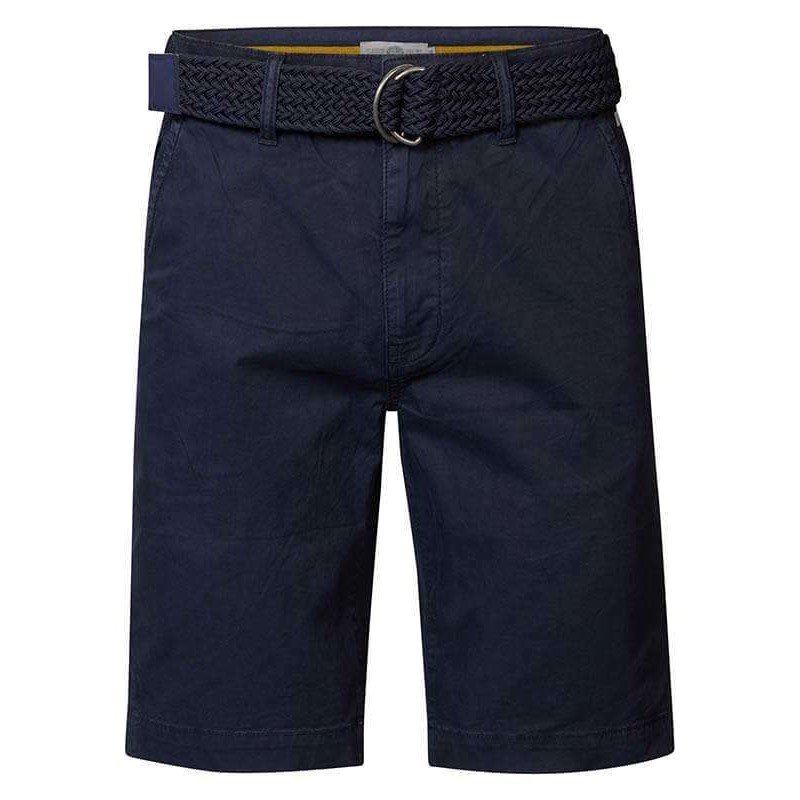Petrol Industries men's chinos  shorts with zipper and belt (M-1020-SHO504-5152-MIDNIGHT-NAVY)