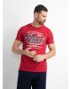 Men's T-shirt with a round neckline Petrol Industries (M-1020-TSR601-3061-FIRE-RED)