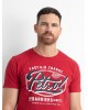 Men's T-shirt with a round neckline Petrol Industries (M-1020-TSR601-3061-FIRE-RED)