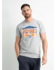 Men's T-shirt with a round neckline Petrol Industries (M-1020-TSR602-9038-LIGHT-MELEE-GREY)