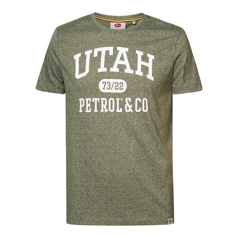 Men's T-shirt with a round neckline Petrol Industries (M-1020-TSR629-6134-DUSTY-ARMY)