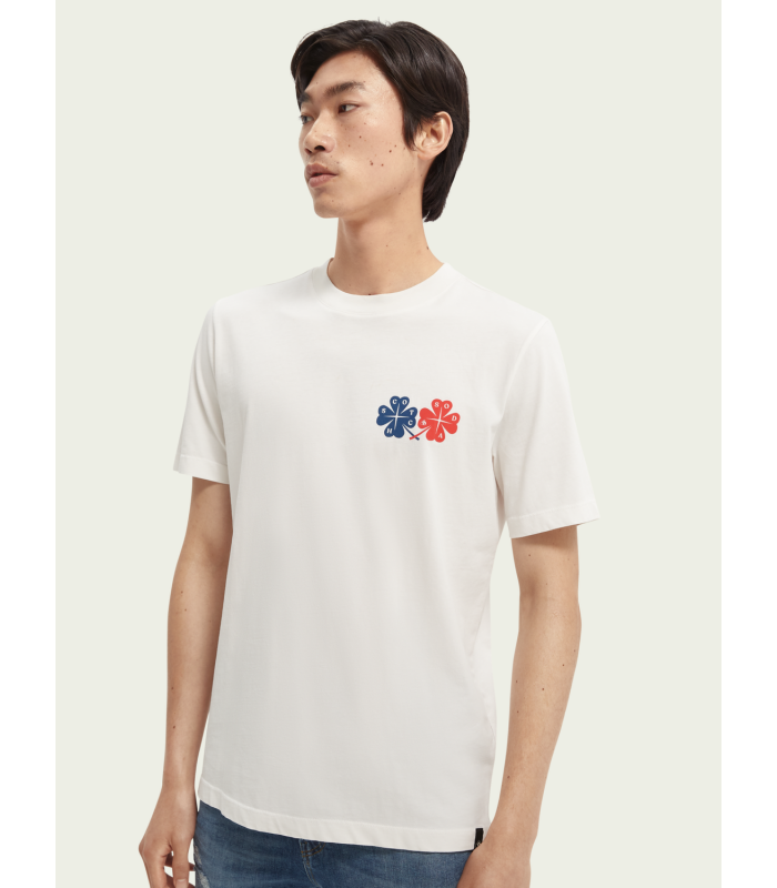 Men's T-shirt with a round neckline Scotch & Soda (164519-0102-DENIM-WHITE)