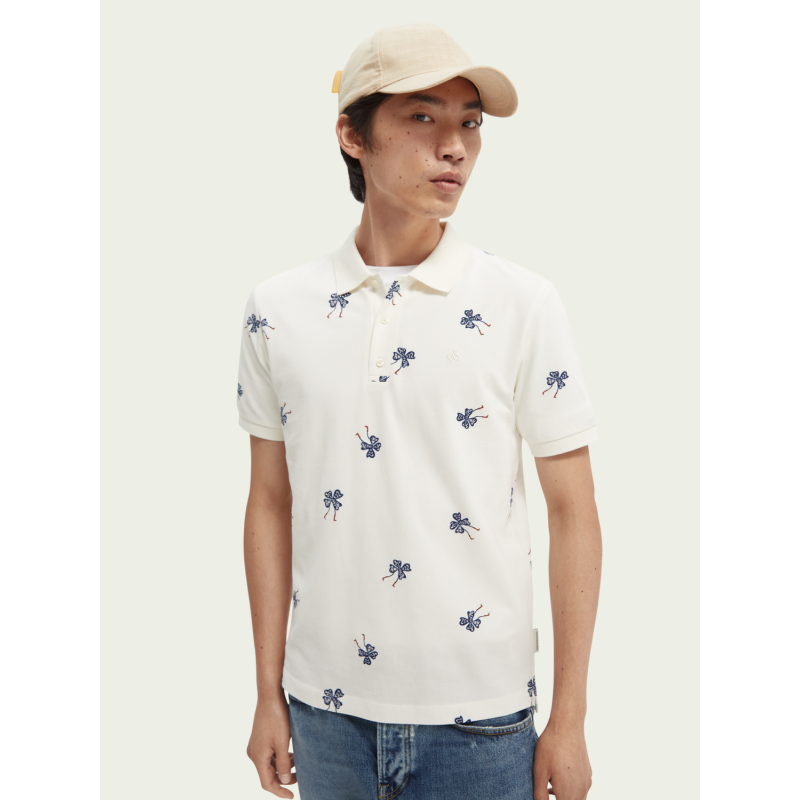 Men's polo T-shirt Scotch & Soda (164535-0217-COMBO-A-WHITE)