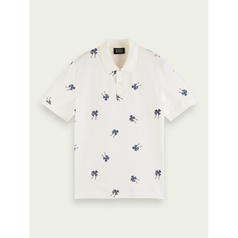 Men's polo T-shirt Scotch & Soda (164535-0217-COMBO-A-WHITE)