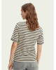 Scotch & Soda women's striped T-shirt with a round neckline (164689-0598-COMBO-S-BEIGE)