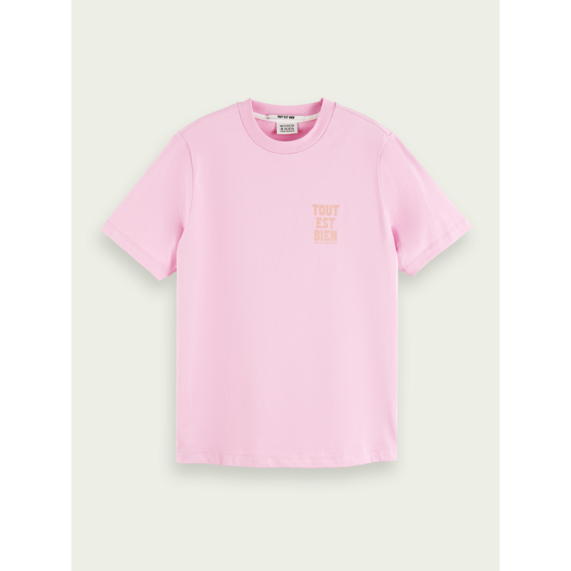 Scotch & Soda women's T-shirt with a round neckline (164704-4603-MEMPHIS-PINK)