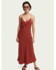 Φόρεμα midi με τιράντες Scotch & Soda (164757-4606-RED-CLAY)