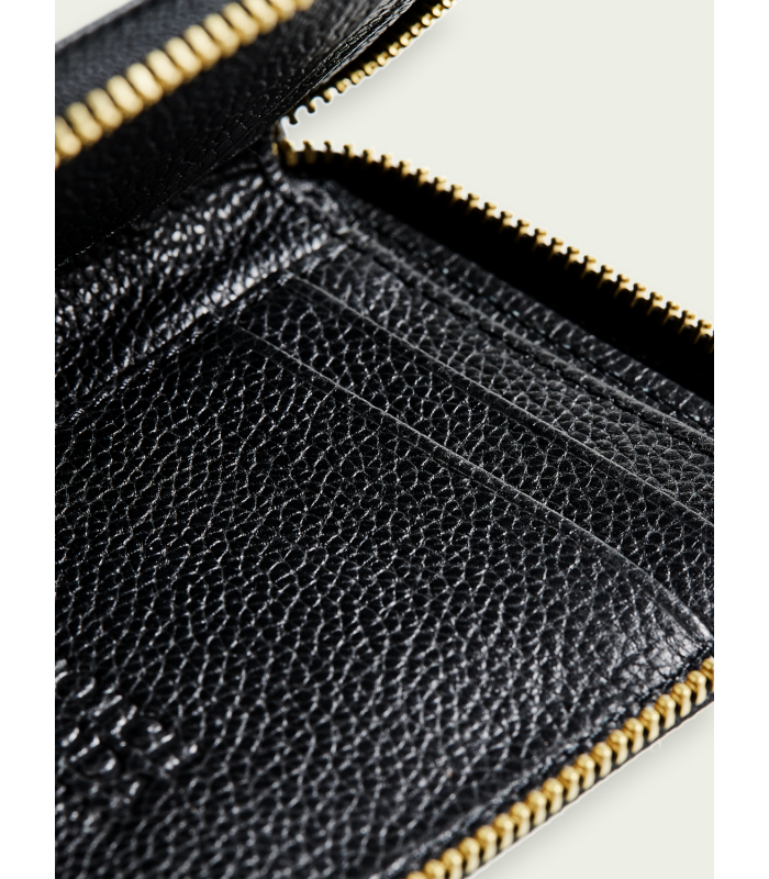 Unisex leather zip wallet Scotch & Soda (165280-0008-BLACK)