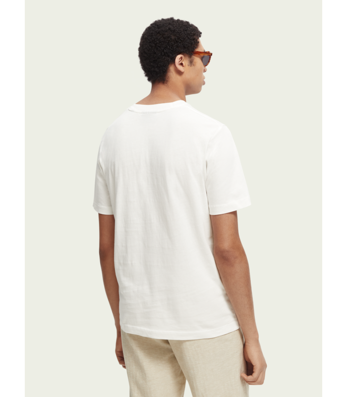Men's T-shirt with a round neckline Scotch & Soda (165926-0102-DENIM-WHITE)