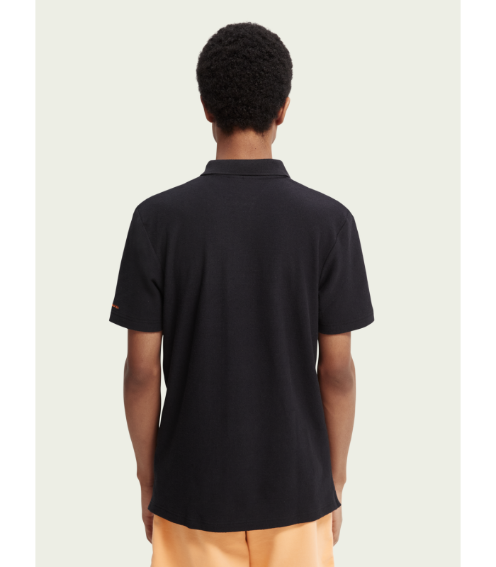 Πόλο T-shirt ανδρικό πετσετέ με τρία κουμπάκια Scotch & Soda (166076-0004-NAVY)