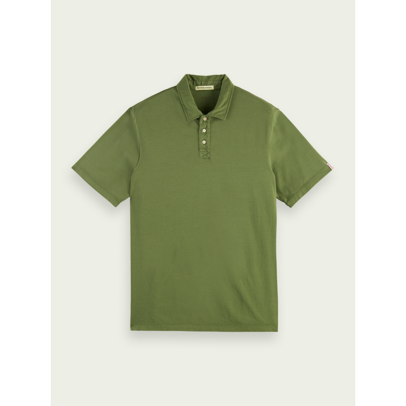 Men's organic dyed polo T-shirt Scotch & Soda (166079-0115-ARMY)