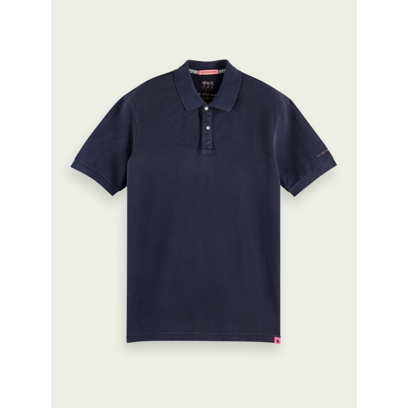 Men's organic polo T-shirt Scotch & Soda (168396-0004-NAVY)