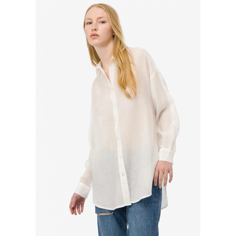Tiffosi women's long-sleeve shirt (10043811-SADIE-158-WHITE)
