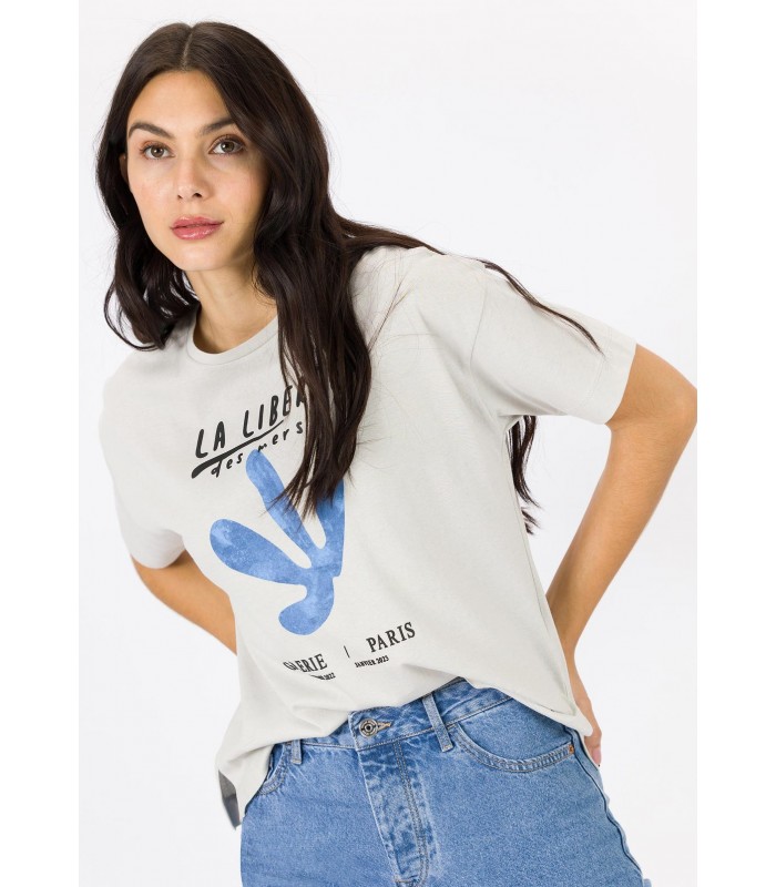 Tiffosi women's T-shirt with round neckline (10043934-JACA-736-LIGHT-GREY)