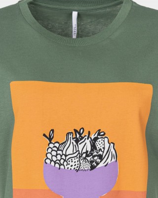 T-shirt γυναικείο με στρογγυλή λαιμόκοψη Tiffosi (10044135-MELAO-873-PALE-GREEN)