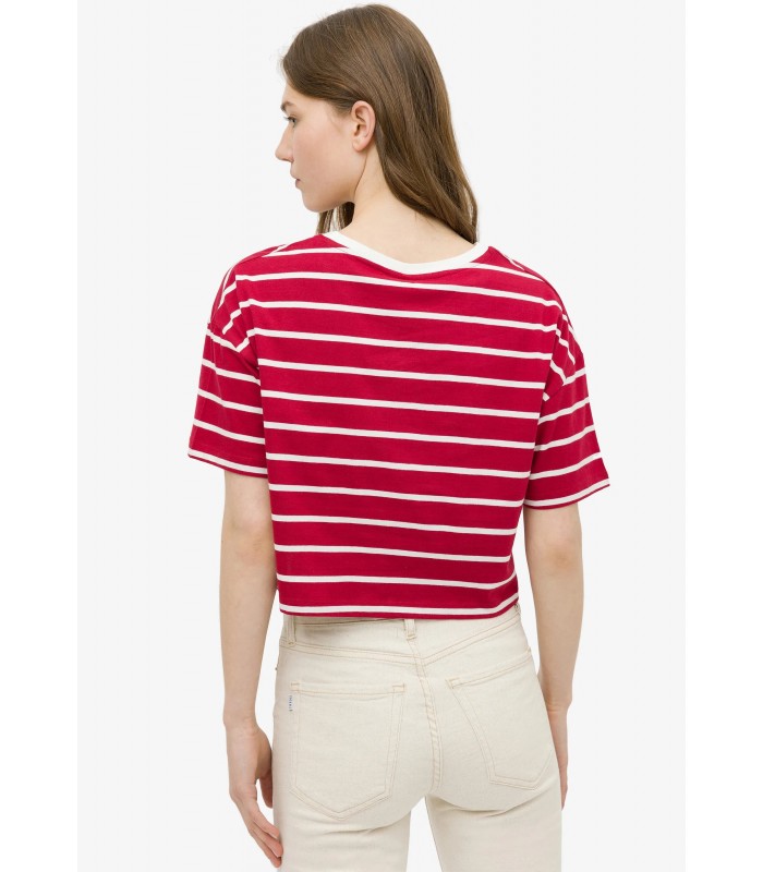 Tiffosi women's crop T-shirt with round neckline (10044178-CADILLAC-513-RED)