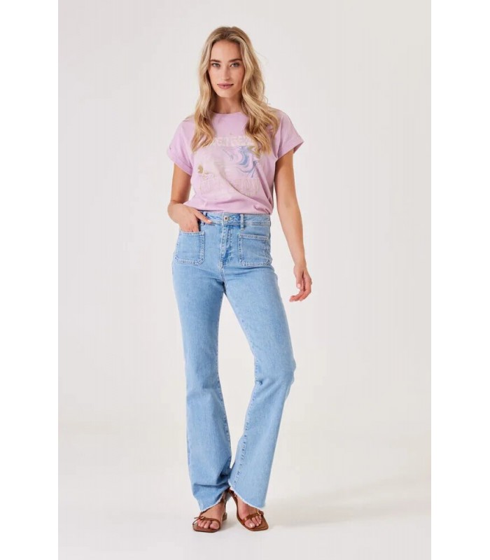 Garcia Jeans women's T-shirt with round neckline (C30011-5522-FRAGNANT-LILAC)