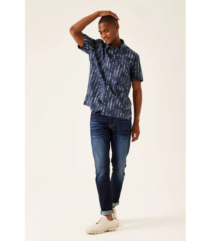 Men's short-sleeved shirt Garcia Jeans (C31091-70-MARINE-BLUE)