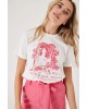 T-shirt γυναικείο με στρογγυλή λαιμόκοψη Garcia Jeans (D30210-53-OFF-WHITE)