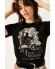 T-shirt γυναικείο με στρογγυλή λαιμόκοψη Garcia Jeans (D30210-60-BLACK)