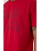 Men's T-shirt with a round neckline Garcia Jeans (D31201-4631-SALSA-RED)