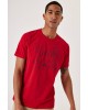 Men's T-shirt with a round neckline Garcia Jeans (D31201-4631-SALSA-RED)