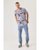 Men's T-shirt with a round neckline Garcia Jeans (D31207-50-WHITE)