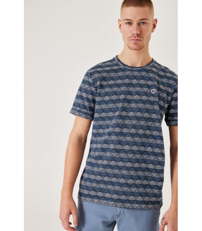 Men's T-shirt with a round neckline Garcia Jeans (D31208-292-DARK-MOON-BLUE)