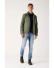 Men's stand-up collar jacket Garcia Jeans (GJ310204-5295-RIFLE-GREEN)