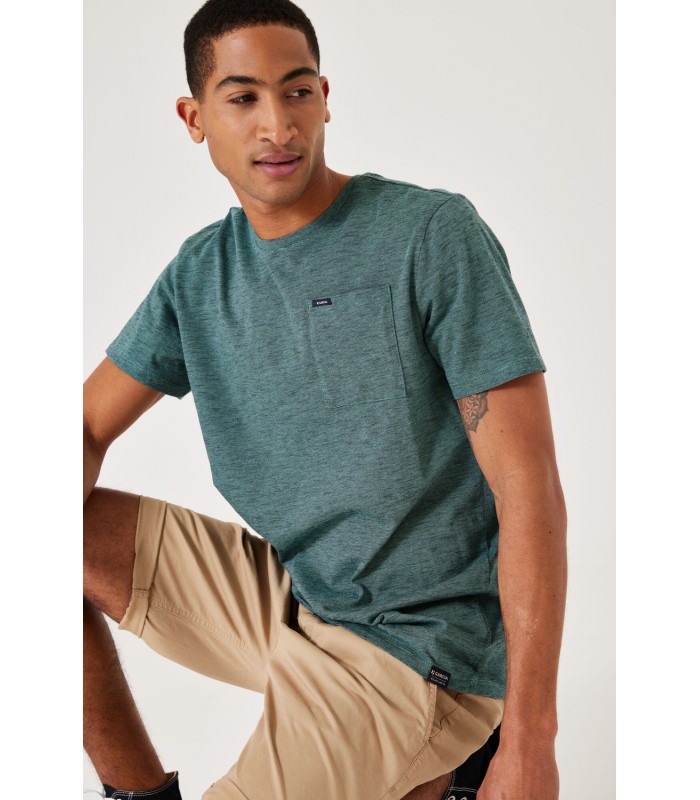 Men's T-shirt with a round neckline Garcia Jeans (Z1100-2566-SEAFOAM-GREEN)