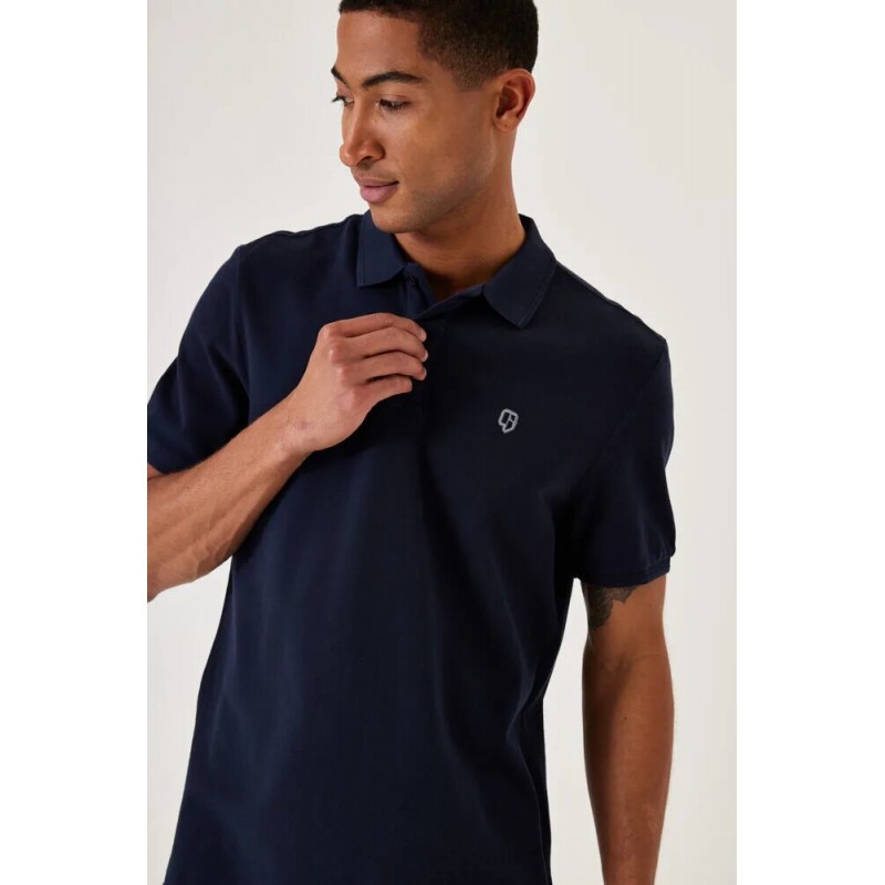 Men's polo T-shirt Garcia Jeans (Z1104-292-DARK-MOON-BLUE) 