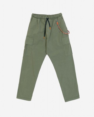 Men's tapered fit cargo trousers Gianni Lupo (FJ3297-GREEN)