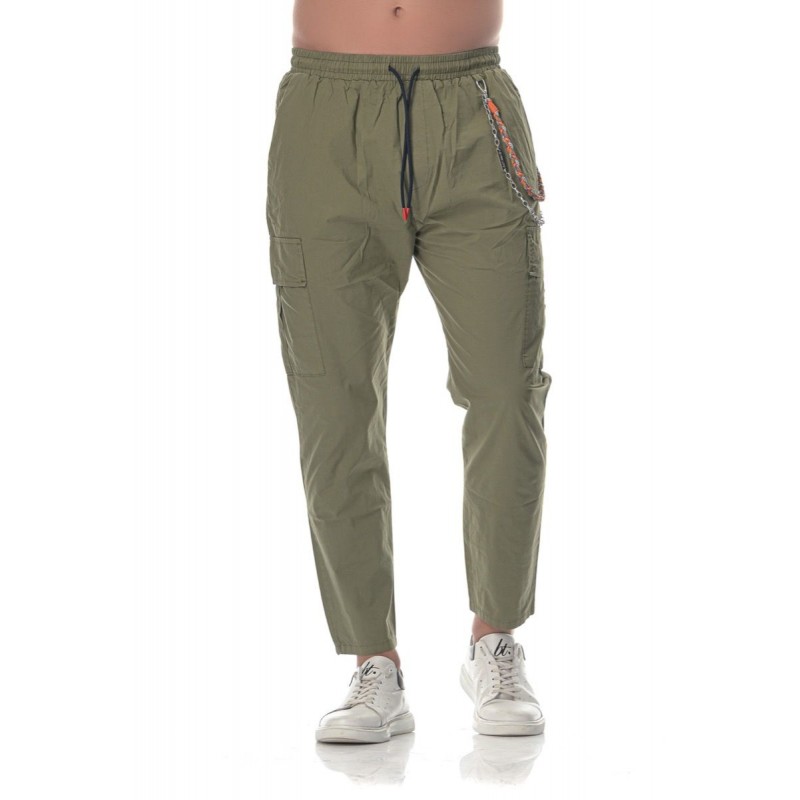 Men's tapered fit cargo trousers Gianni Lupo (FJ3297-GREEN)