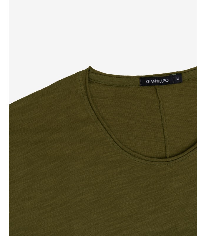 Men's T-shirt with a round neckline Gianni Lupo (GL1073F-MILITARY)