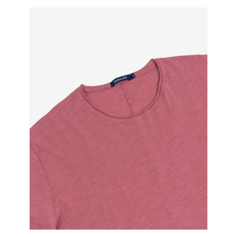 Men's T-shirt with a round neckline Gianni Lupo (GL1073F-PINK)